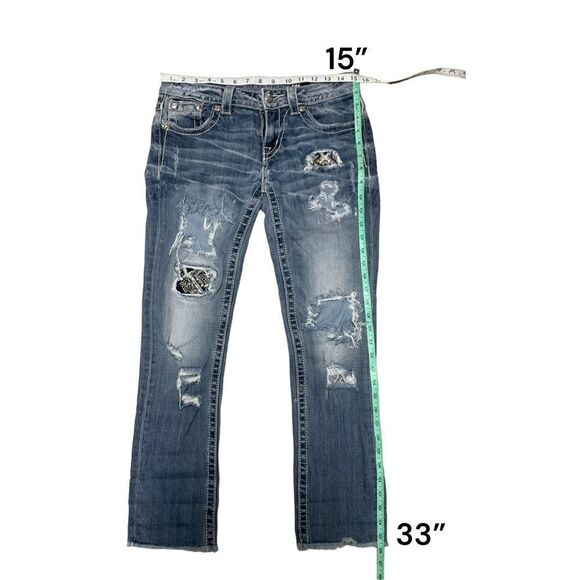 Miss Me Signature Frayed Ankle Jeans - Picture 7 of 13